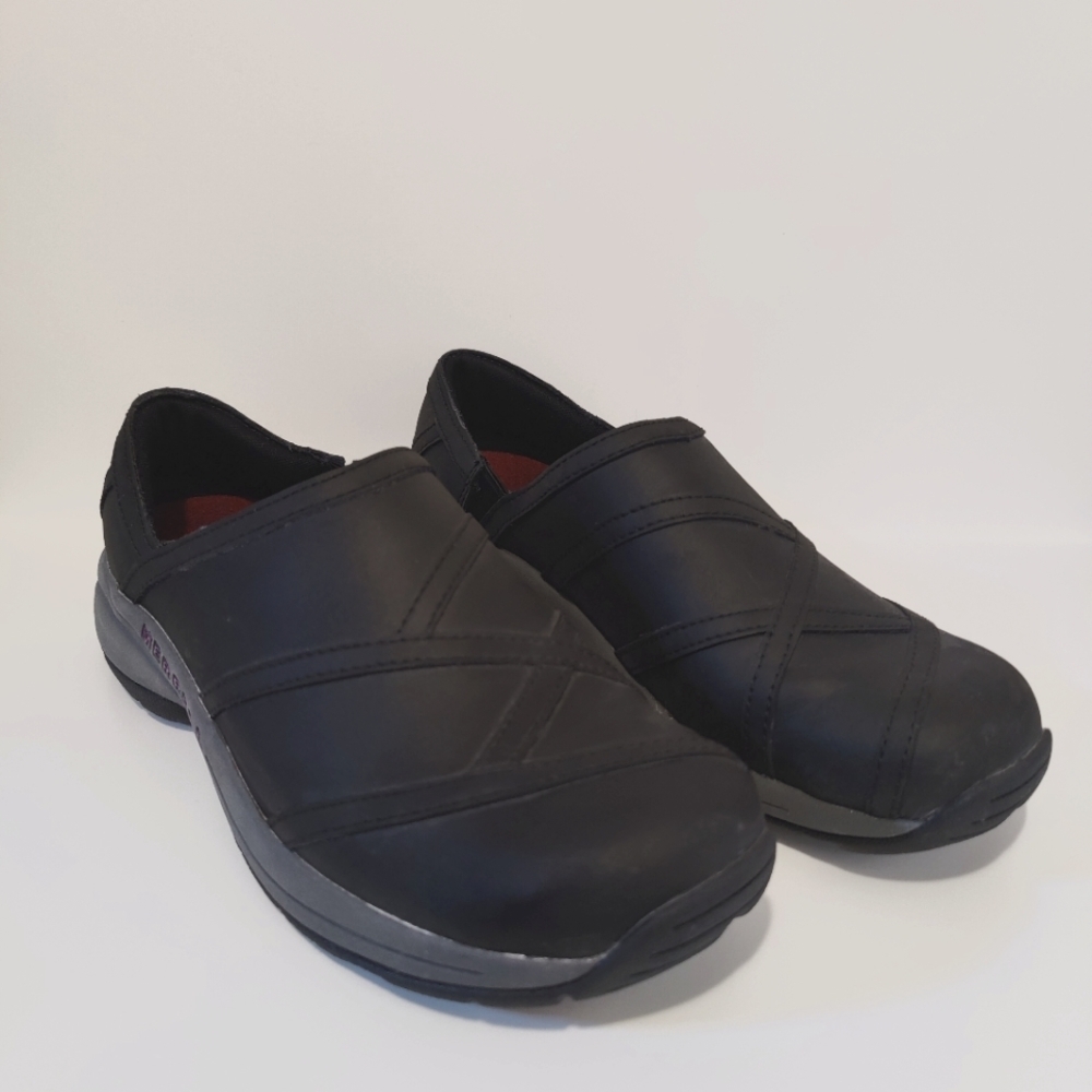 Merrell Women's Black Jovilee Lattice Leather Slip-on